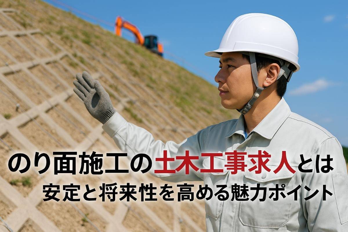 のり面施工の土木工事求人とは？安定と将来性を高める魅力ポイント