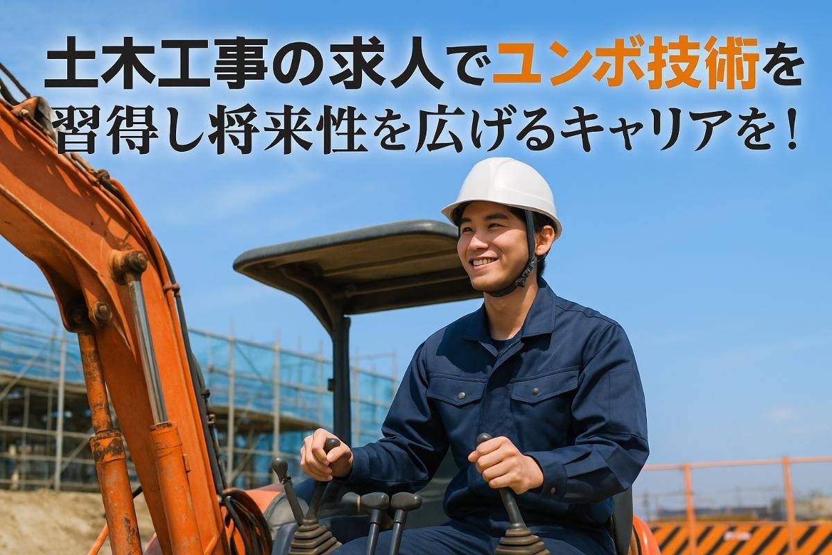 土木工事の求人でユンボ技術を習得し将来性を広げるキャリアを！