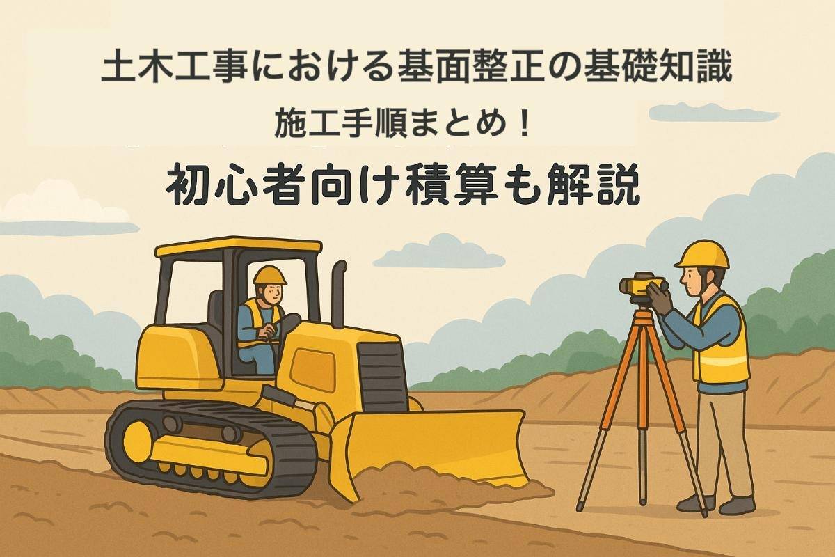 土木工事における基面整正の基礎知識と施工手順まとめ！初心者向け積算も解説