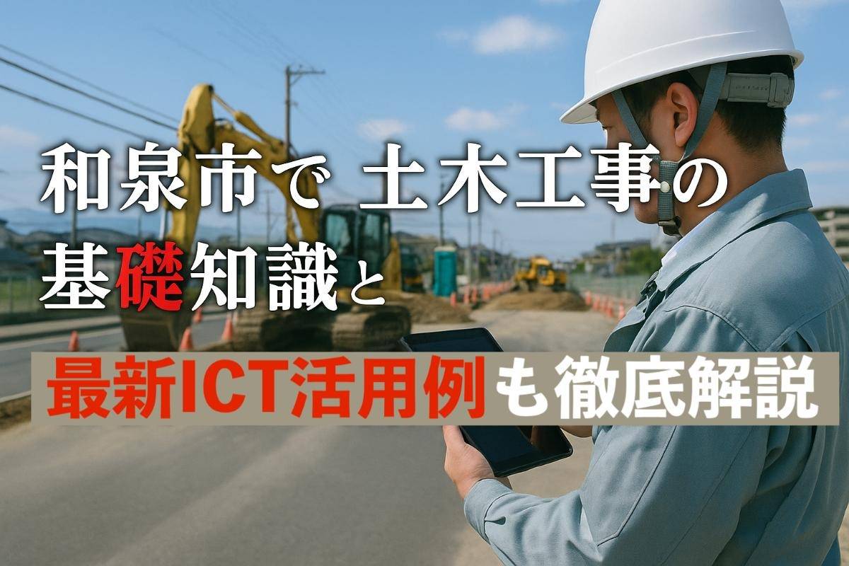 和泉市で土木工事の基礎知識と最新ICT活用例も徹底解説