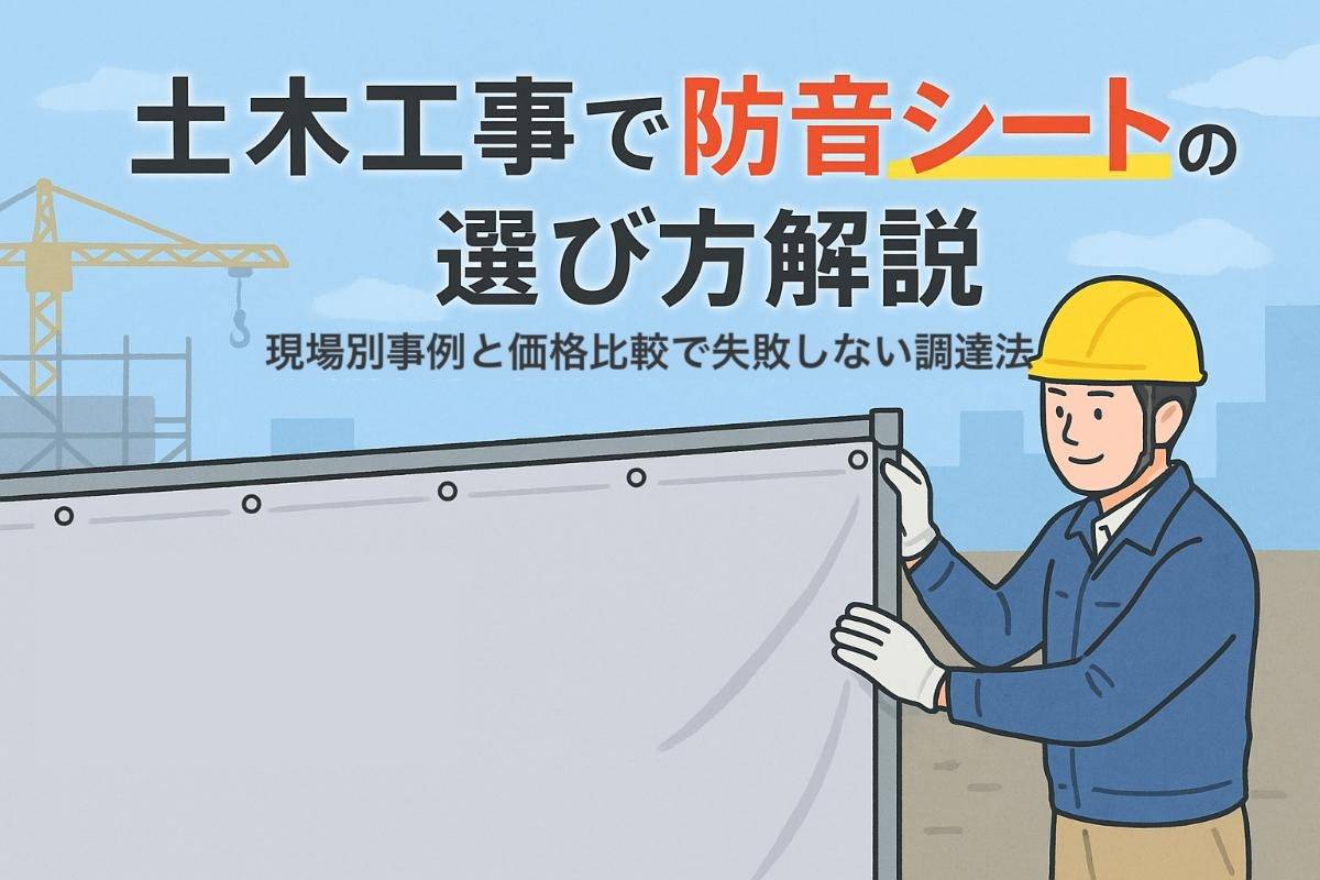 土木工事で防音シートの効果と選び方解説｜現場別事例と価格比較で失敗しない調達法