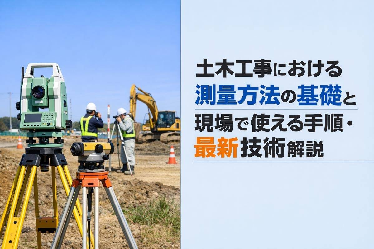 土木工事における測量方法の基礎と現場で使える手順・最新技術解説