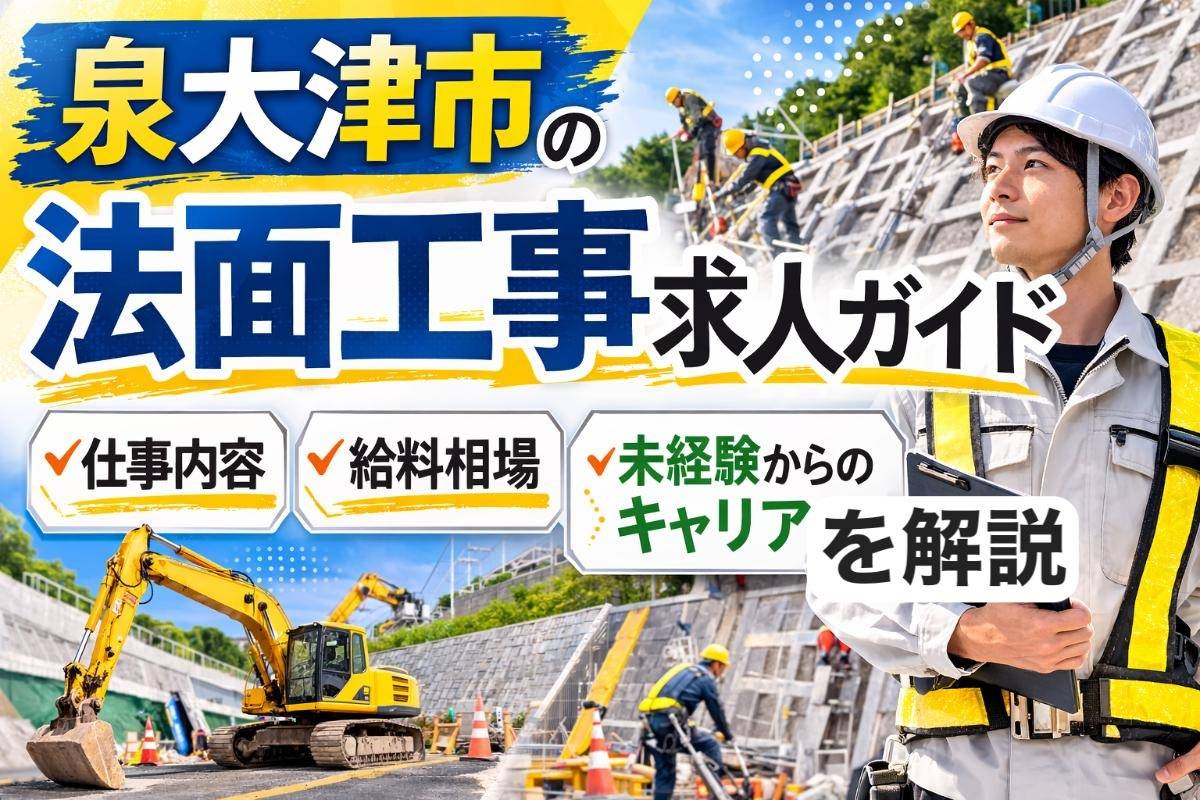 泉大津市の法面工事求人ガイド｜仕事内容・給料相場・未経験からのキャリアを解説