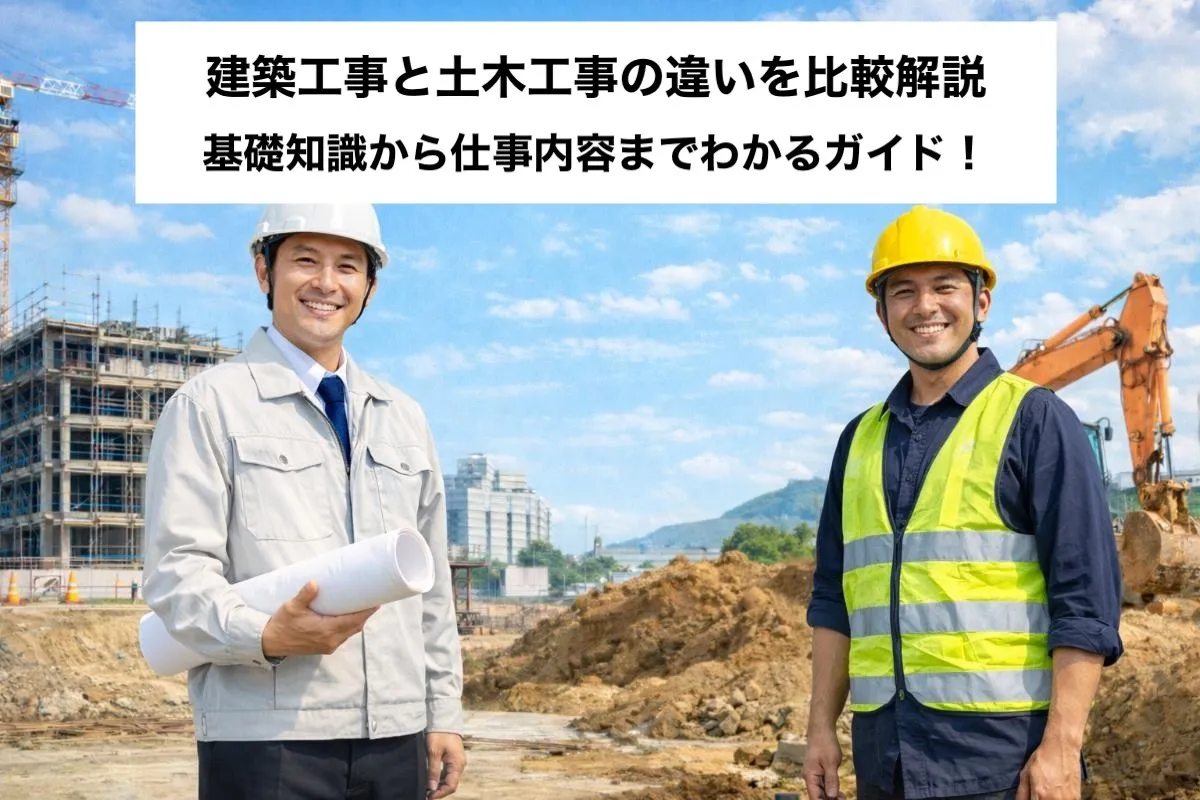 建築工事と土木工事の違いを比較解説｜基礎知識から仕事内容までわかるガイド！